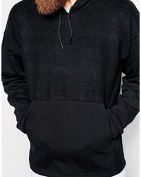 schwarzer Pullover mit einem Kapuze von American Apparel