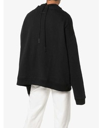 schwarzer Pullover mit einem Kapuze von Raf Simons