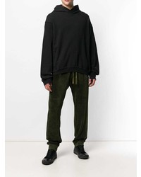 schwarzer Pullover mit einem Kapuze von Haider Ackermann