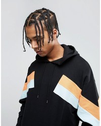 schwarzer Pullover mit einem Kapuze von Asos