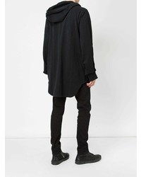 schwarzer Pullover mit einem Kapuze von Ann Demeulemeester