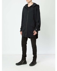 schwarzer Pullover mit einem Kapuze von Ann Demeulemeester