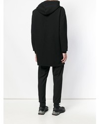 schwarzer Pullover mit einem Kapuze von Rick Owens DRKSHDW