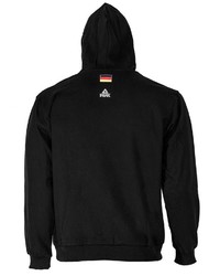 schwarzer Pullover mit einem Kapuze von Peak