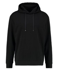schwarzer Pullover mit einem Kapuze von Plac