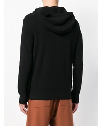 schwarzer Pullover mit einem Kapuze von Maison Flaneur