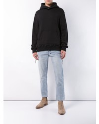 schwarzer Pullover mit einem Kapuze von Amiri