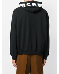 schwarzer Pullover mit einem Kapuze von MSGM