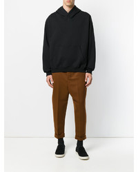 schwarzer Pullover mit einem Kapuze von MSGM