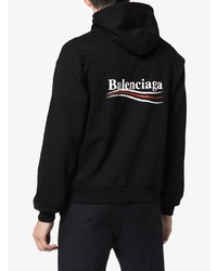 schwarzer Pullover mit einem Kapuze von Balenciaga