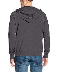 schwarzer Pullover mit einem Kapuze