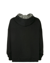 schwarzer Pullover mit einem Kapuze von Raf Simons