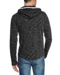 schwarzer Pullover mit einem Kapuze von Ragwear