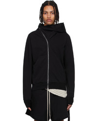 schwarzer Pullover mit einem Kapuze von Rick Owens DRKSHDW