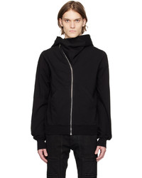 schwarzer Pullover mit einem Kapuze von Rick Owens DRKSHDW