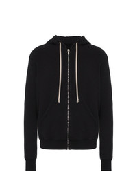 schwarzer Pullover mit einem Kapuze von Rick Owens DRKSHDW