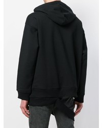 schwarzer Pullover mit einem Kapuze von Helmut Lang