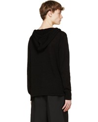 schwarzer Pullover mit einem Kapuze von SASQUATCHfabrix.