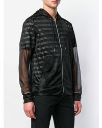 schwarzer Pullover mit einem Kapuze von Helmut Lang