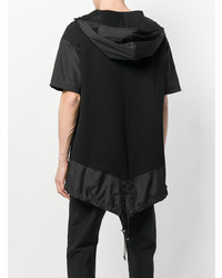 schwarzer Pullover mit einem Kapuze von Les Hommes Urban