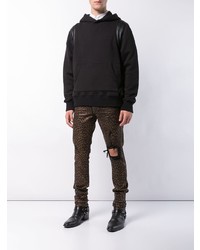 schwarzer Pullover mit einem Kapuze von Amiri