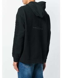 schwarzer Pullover mit einem Kapuze von Diesel