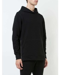 schwarzer Pullover mit einem Kapuze von John Elliott