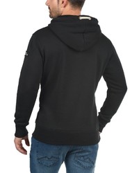 schwarzer Pullover mit einem Kapuze von Solid