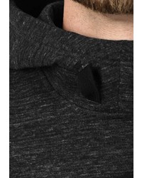 schwarzer Pullover mit einem Kapuze von Solid