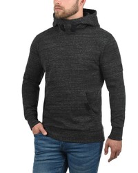 schwarzer Pullover mit einem Kapuze von Solid