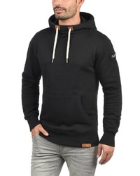 schwarzer Pullover mit einem Kapuze von Solid