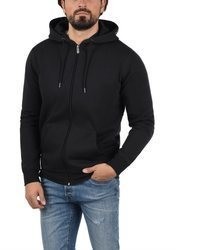 schwarzer Pullover mit einem Kapuze von Solid