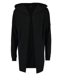 schwarzer Pullover mit einem Kapuze von Solid
