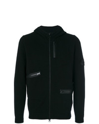 schwarzer Pullover mit einem Kapuze von Stone Island Shadow Project