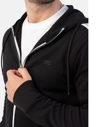 schwarzer Pullover mit einem Kapuze von Stooker Men