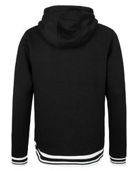 schwarzer Pullover mit einem Kapuze von Sublevel