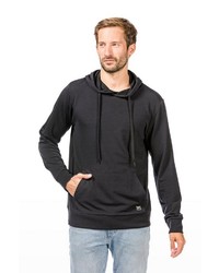 schwarzer Pullover mit einem Kapuze von super natural