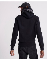 schwarzer Pullover mit einem Kapuze von Superdry