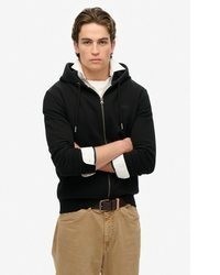 schwarzer Pullover mit einem Kapuze von Superdry