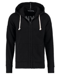 schwarzer Pullover mit einem Kapuze von Superdry