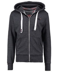 schwarzer Pullover mit einem Kapuze von Superdry