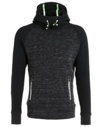 schwarzer Pullover mit einem Kapuze von Superdry