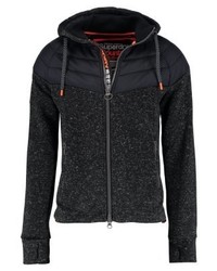 schwarzer Pullover mit einem Kapuze von Superdry