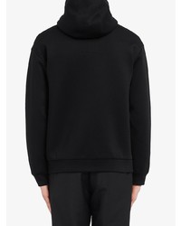 schwarzer Pullover mit einem Kapuze von Prada