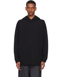schwarzer Pullover mit einem Kapuze von The Row
