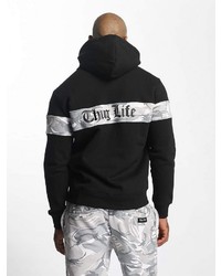 schwarzer Pullover mit einem Kapuze von Thug Life