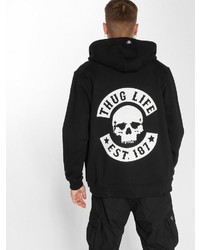 schwarzer Pullover mit einem Kapuze von Thug Life