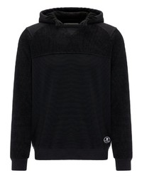 schwarzer Pullover mit einem Kapuze von Tuffskull