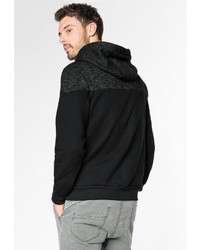schwarzer Pullover mit einem Kapuze von Urban Surface