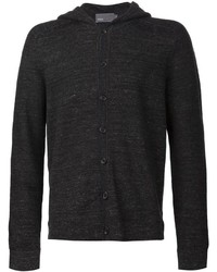 schwarzer Pullover mit einem Kapuze von Vince